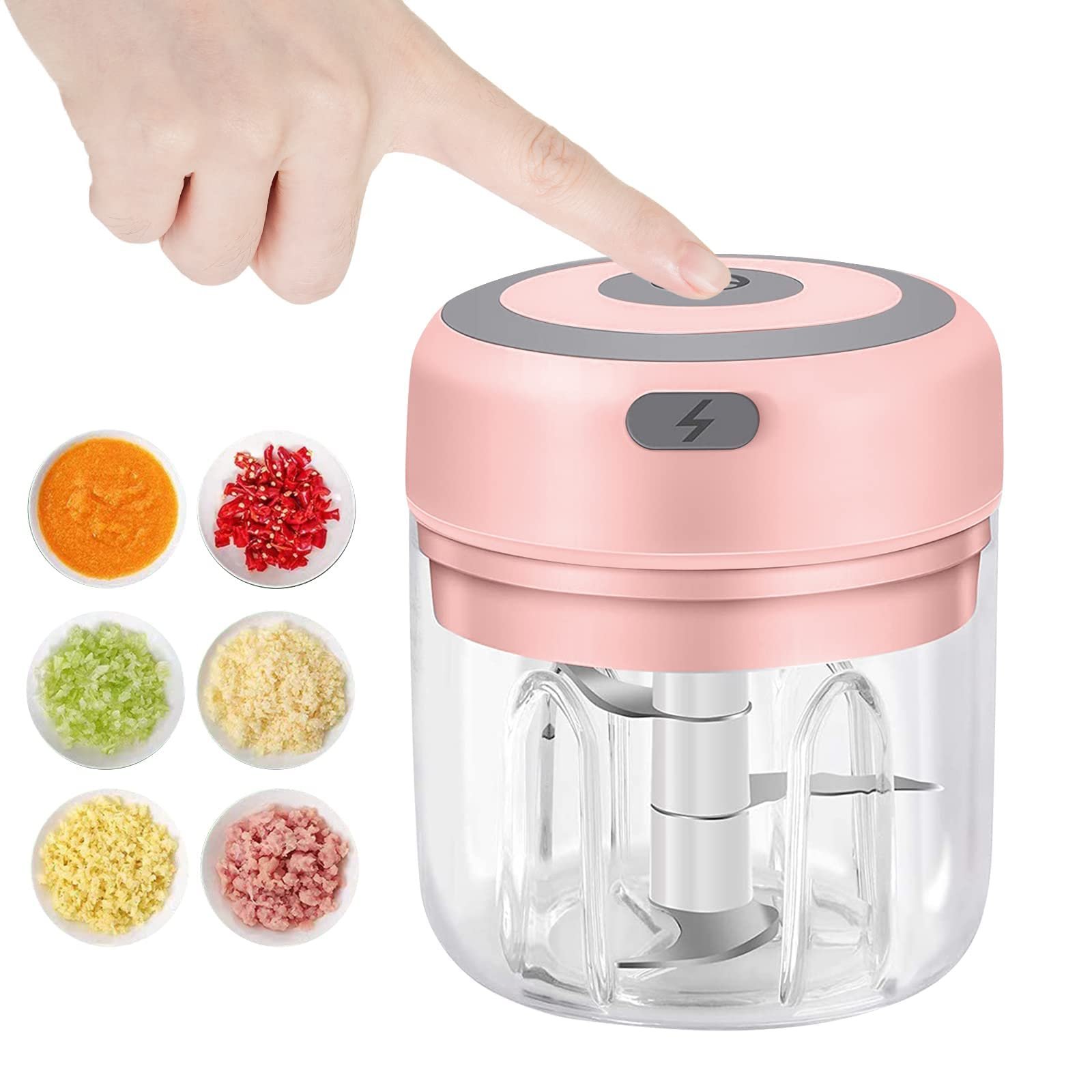 USB Rechargeable Mini Electric Garlic Chopper