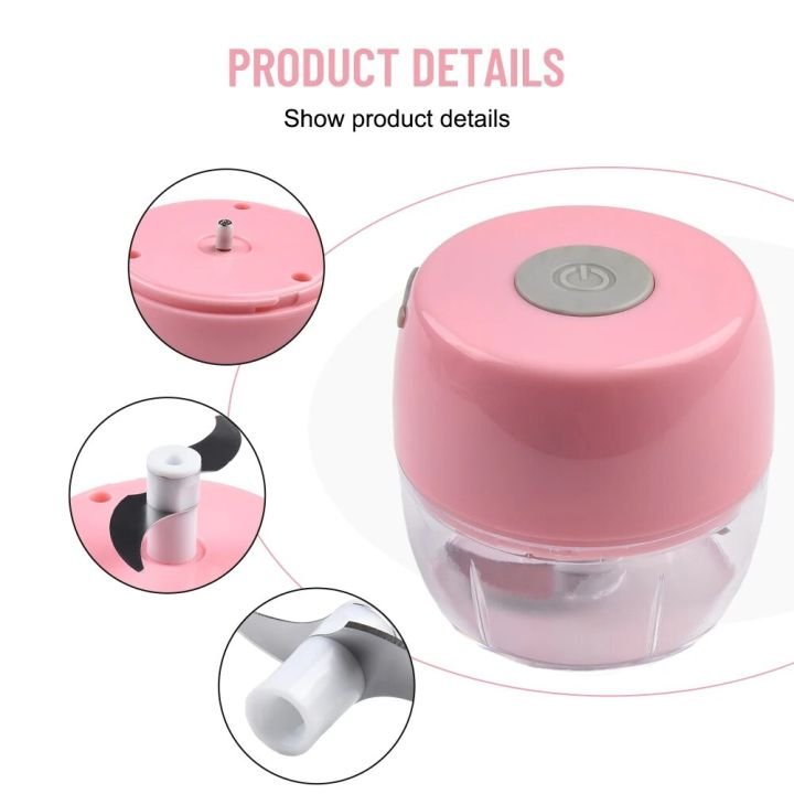 USB Rechargeable Mini Electric Garlic Chopper - Image 4