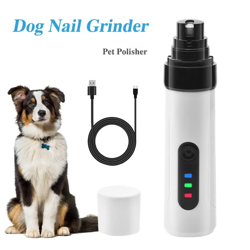 Electric Pet Nail Grinder – Quiet USB Rechargeable Nail Trimmer for Dogs and Cats