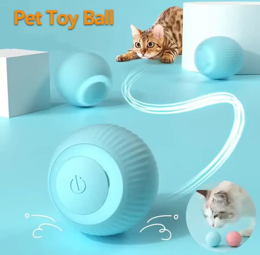 Interactive Cat Rolling Ball Toy – Motion Activated Smart Ball Toy for Indoor Cats - Image 2