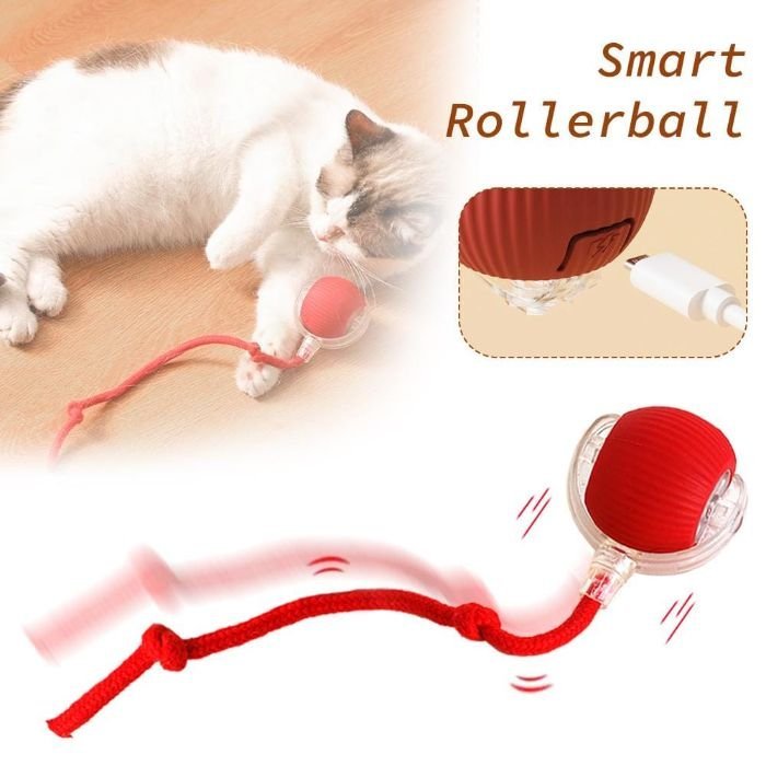 Interactive Cat Rolling Ball Toy – Motion Activated Smart Ball Toy for Indoor Cats - Image 3
