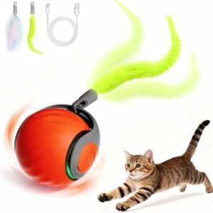 Interactive Cat Rolling Ball Toy – Motion Activated Smart Ball Toy for Indoor Cats
