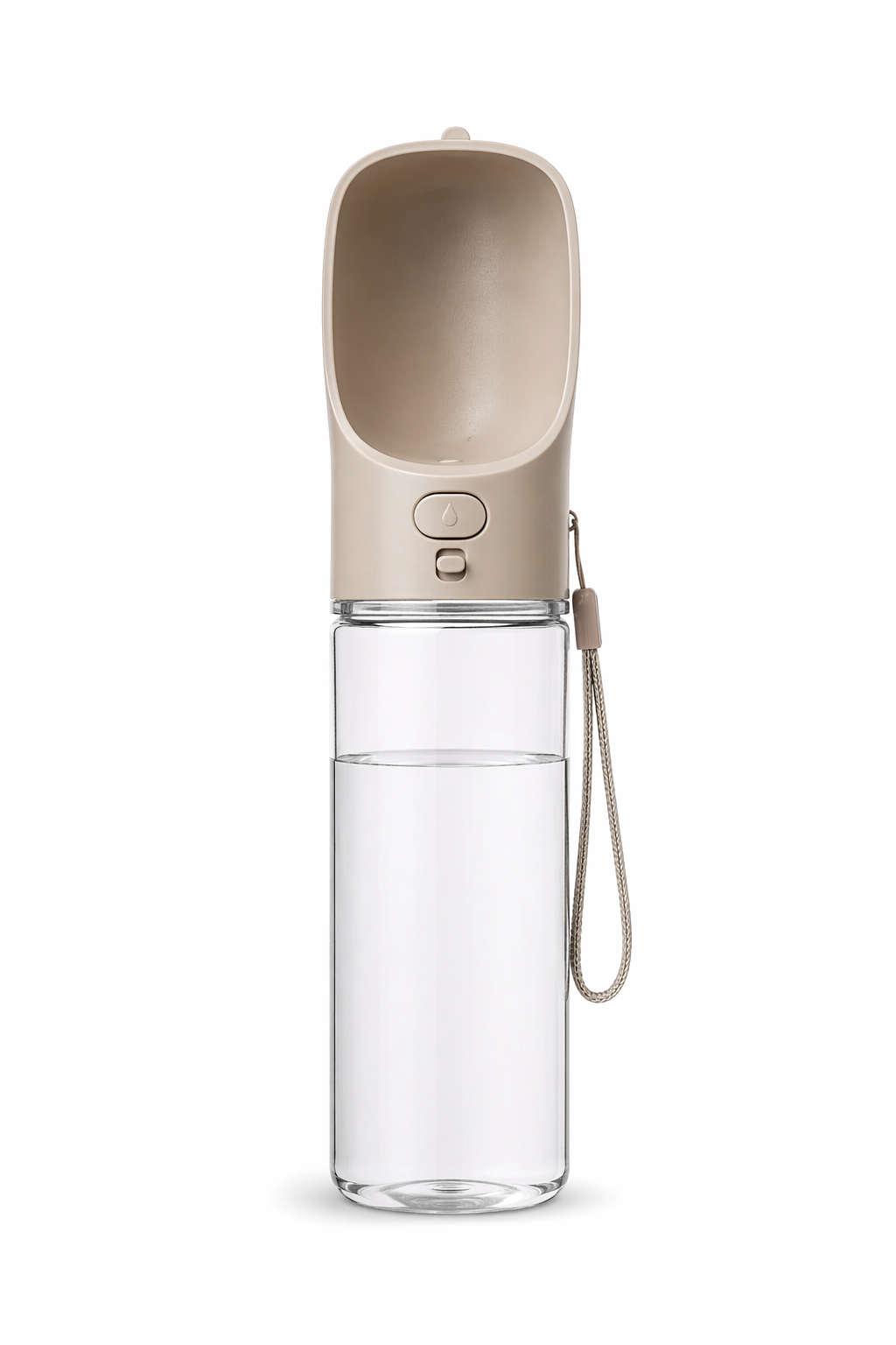 Portable Dog Water Bottle with Built-in Bowl – Leak-Proof Travel Drinking Bottle for Pets