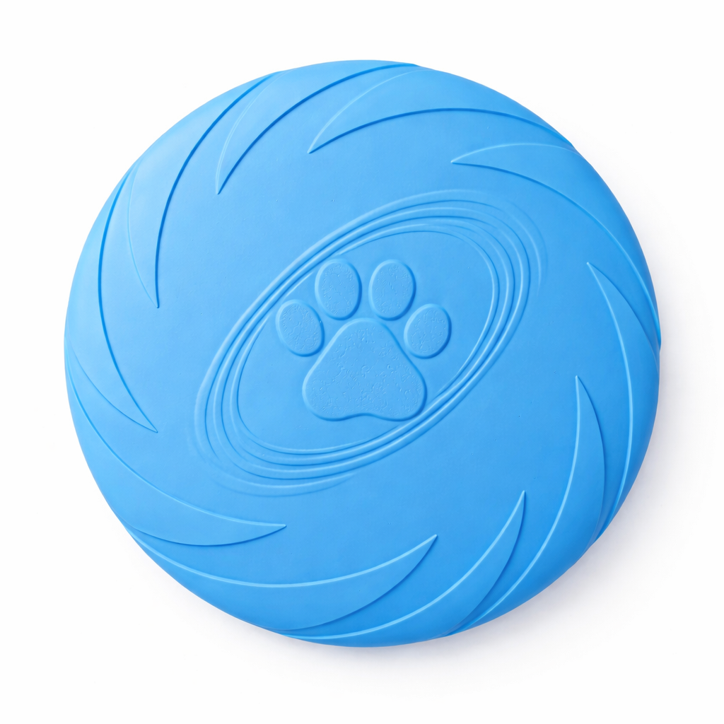 Dog Frisbee Soft Rubber Flying Disc Durable Fetch Toy Lightweight Blue | Weehawken Pet Shop - Image 2