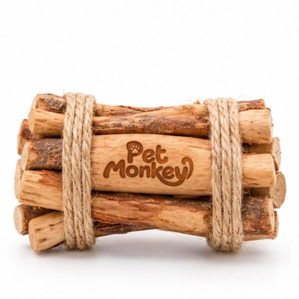 Pet Monkey Applewood Stick Chew Bundle for Rabbits - Natural